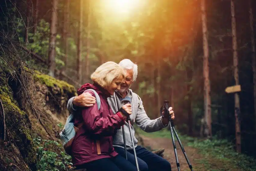 senior couple out hiking Willow Chiropractic