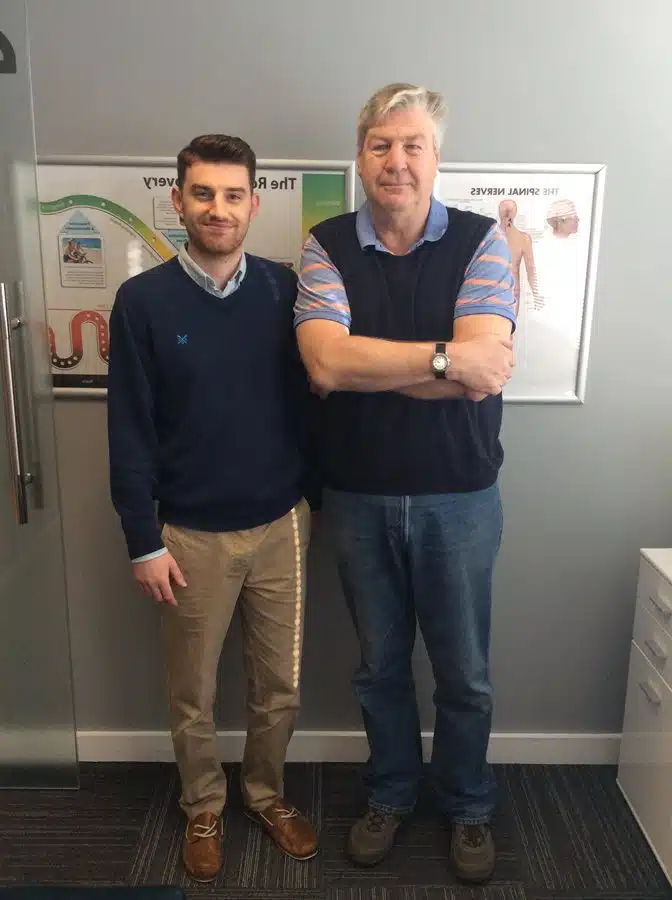 James barber with patient Willow Chiropractic