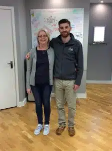 James barber with Lesley Willow Chiropractic