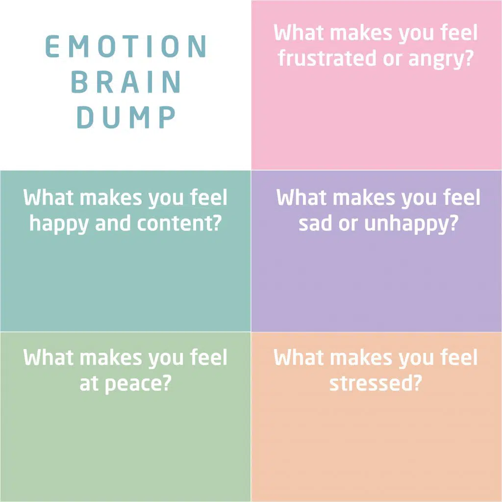 Questions for an emotional brain dump