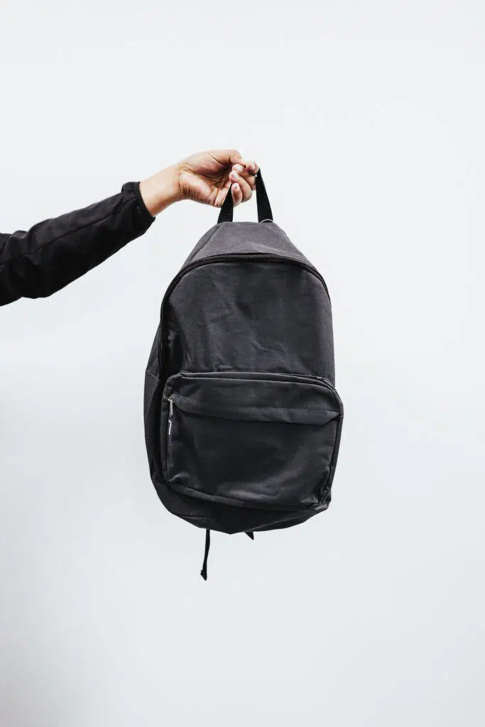Black child's backpack